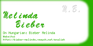 melinda bieber business card